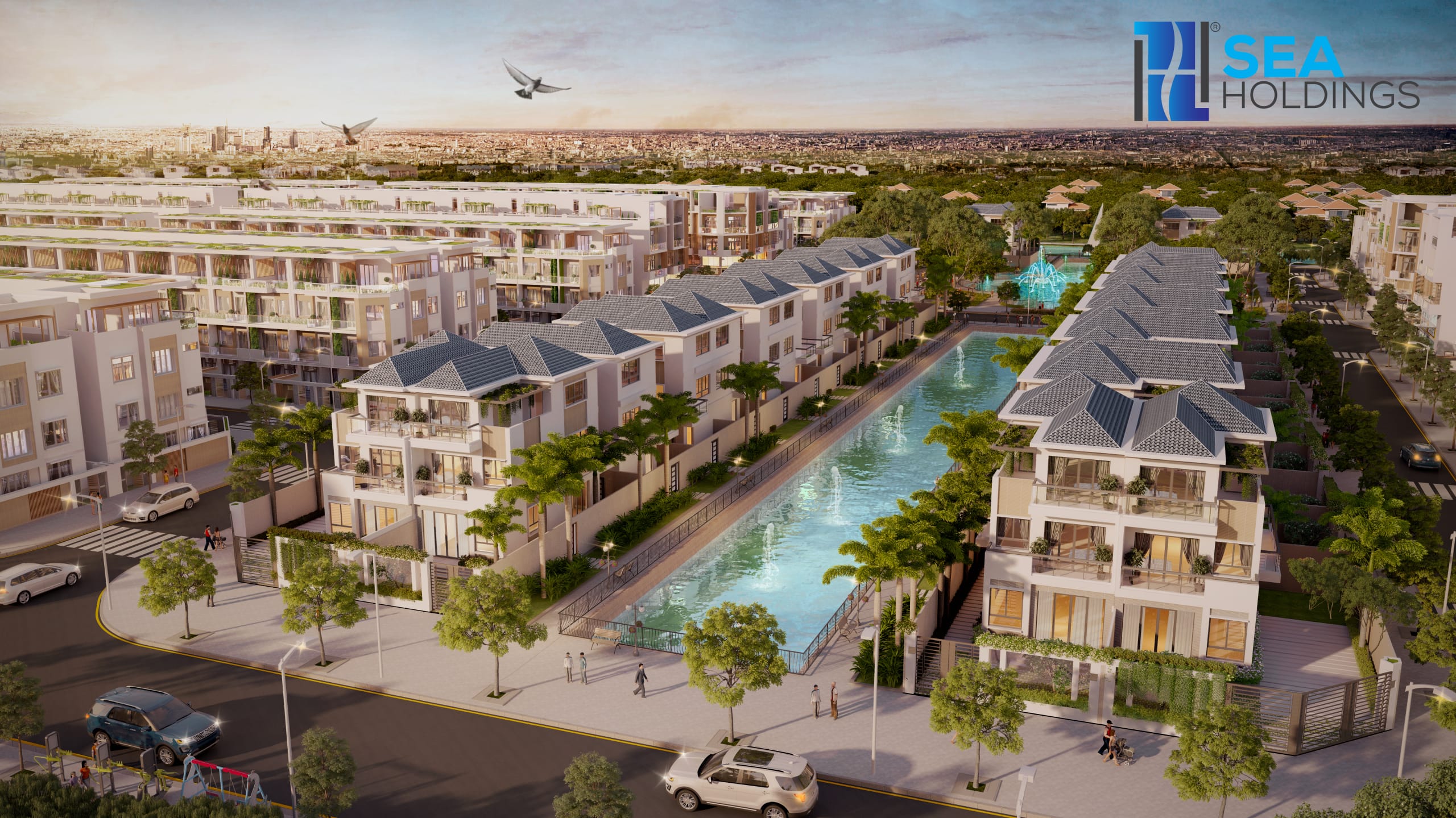 dãy biệt thự dự án lago centro