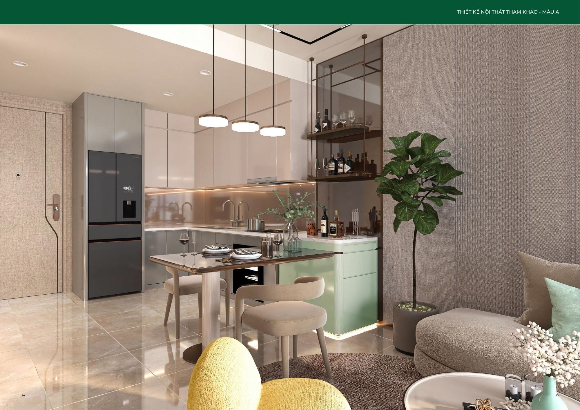 khu vực bếp căn hộ trellia cove khu vực bếp căn hộ trellia cove